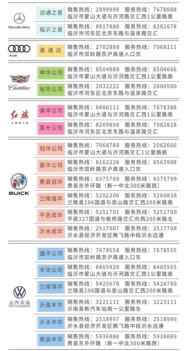 临沂汽车消费券远通集团适用门店#8783