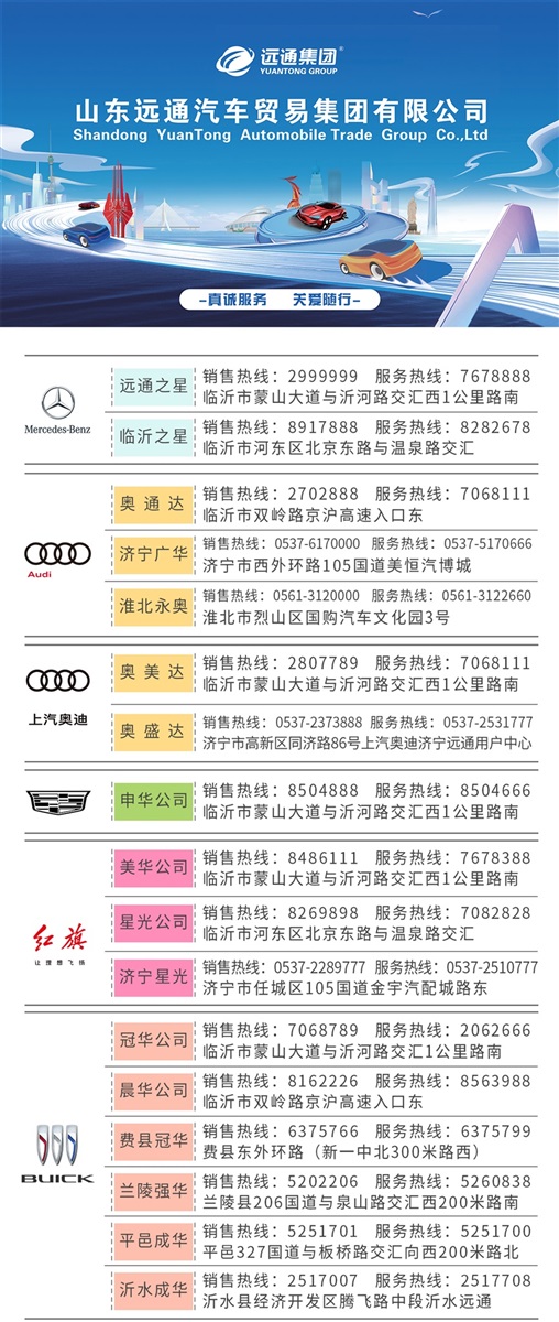 各品牌4S店服务热线#11655